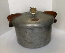 Vintage National Pressure Canner No 7 with racks and jiggler, cast aluminum
