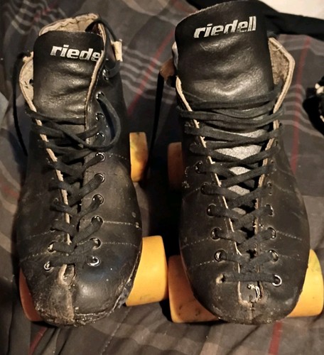 Vintage Riedell USA 122 Quad Speed Skates Sz 11 W/Hyper Mad Hogs 90s!