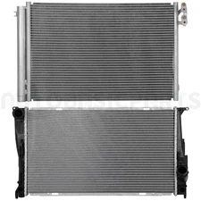 Aluminum Radiator & AC Condenser Kit For 2013-2015 BMW X1 2009-2015 BMW Z4