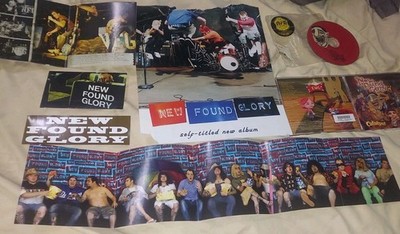 New Found Glory LOT Stickers Cd Promo Poster Lifetime Collection L@@K More + FS