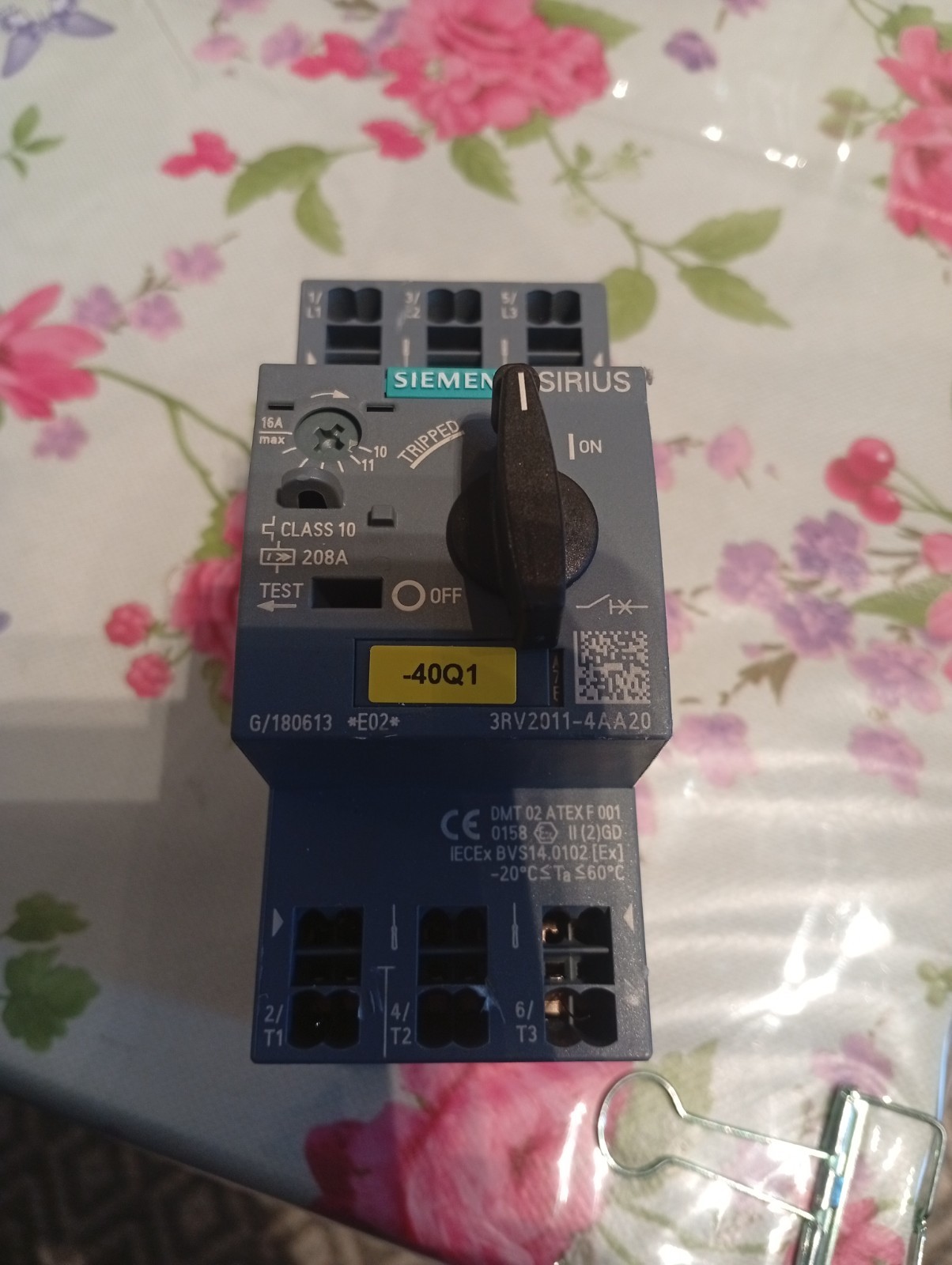 Disjoncteur moteur Siemens SIRIUS 3RV2011-4AA20 triphasé de 10A à 16A