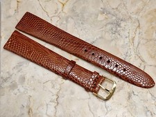 Kreisler Honey Brown Genuine Lizard Leather Watch Band Strap 19 mm 3/4" LONG