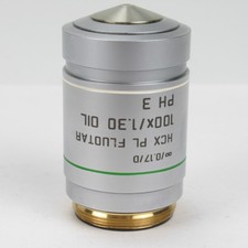 LEICA HCX PL FLUOTAR 100x/1.30 PH3 ∞/0.17/D PHASE CONTRAST MICROSCOPE OBJECTIVE