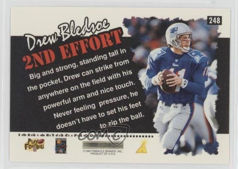 1996 Score 2nd Effort Artist's Proof Drew Bledsoe #248 - Image 2 of 2