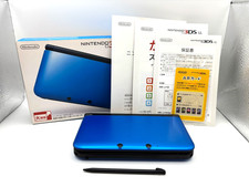 Console Nintendo 3DS LL XL bleue noire complète en boite avec stylet cartes...