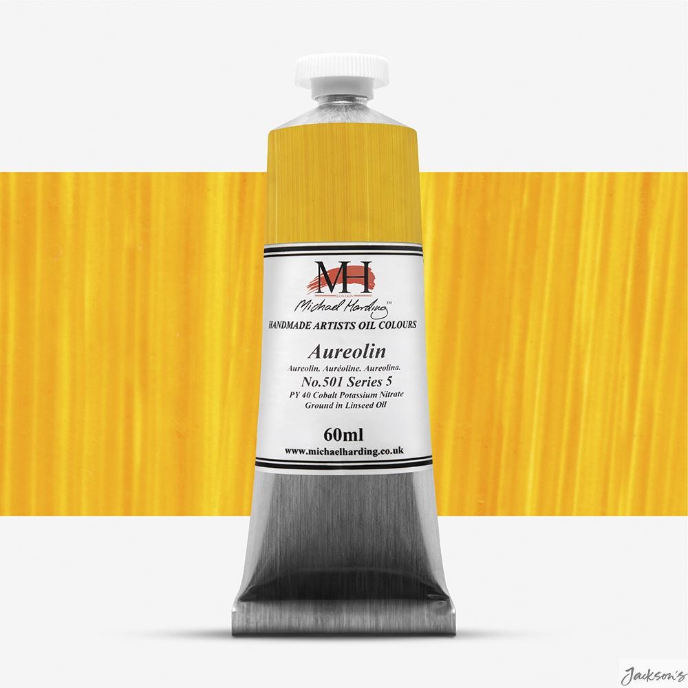 Michael Harding Oil Paint Linseed Oil 60ml Aureolin Yellow For Artists
