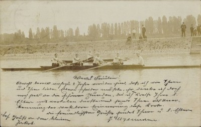 Photo postcard Speyer on the Rhine, rower, foursome with helmsman - 11106661