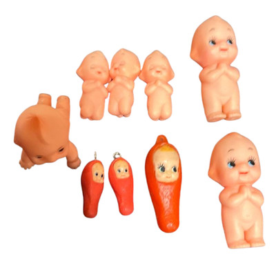Kewpie Doll Figure Set 9 Pieces Cute Baby Style Japanese Character Collectible