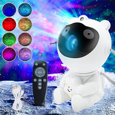 LED Galaxy Projector Night Light Astronaut Nebula Ceiling Lamp Home Decoration