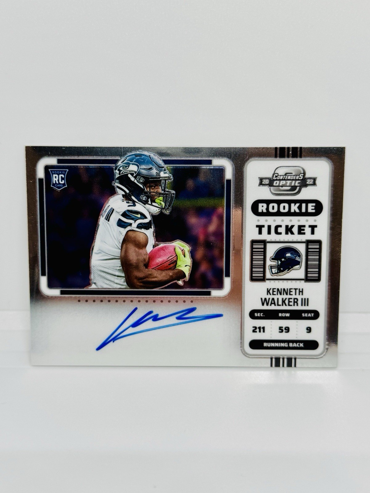 2022 Contenders Optic KENNETH WALKER III Rookie Auto Variation Seahawks RC #126