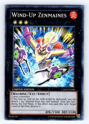 Yugioh Wind-Up Zenmaines CT09-EN008 2012 Limited Edition Super Rare Holo - NM  