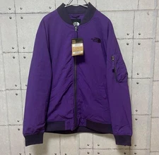 NORTH FACE Logo MA-1 Bomber Jacket Blouson Coat Men Size L purple