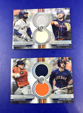 Lot of 2 #MATCH 2024 Topps Tribute Dual Relic Alvarez Bregman Tucker /199 Astros