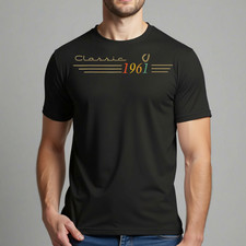 Vintage 1961 Retro 65th Birthday Limited Edition Classic 65 Year Old Unisex Tee