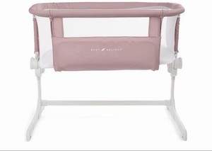 Baby Delight Bedside Sleeper Pink White Breathable Mesh Side