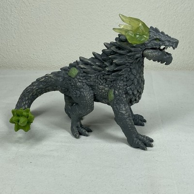 Schleich Eldrador Creatures Stone Dragon Action Figure 70149 Gray Green Jaw Tail