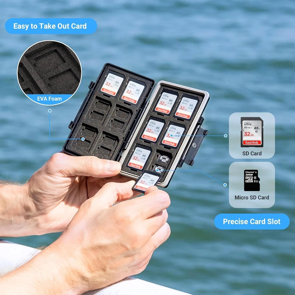 36 Slots Memory Card Case Water-Resistant Anti-Shock Memory Card Wallet - Image 3 of 4