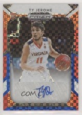 2019-20 Panini Prizm Draft Picks Red White & Blue 60/99 Ty Jerome #24 Auto ow1