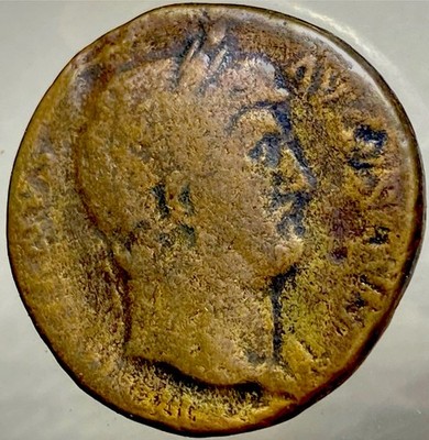 Sestertius Large Ancient Roman Coin 117AD-138AD Emperor Hadrian Fortuna Genuine