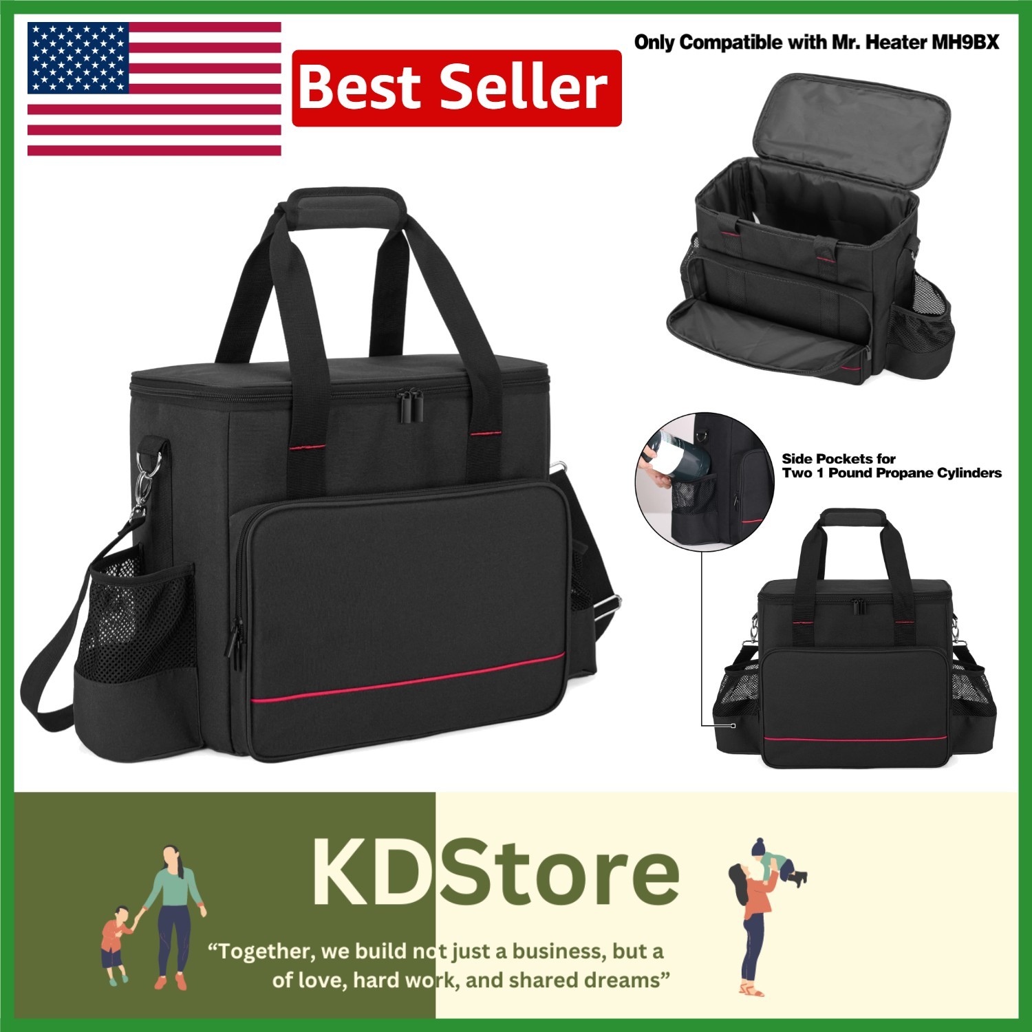 Carry Bag With Pockets & Handles For Camping