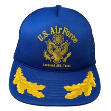 U.S. Air Force Snapback Trucker Hat Blue One Size Adjustable Mesh Back Mohr's