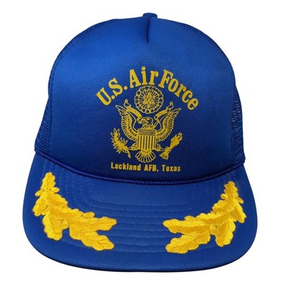 U.S. Air Force Snapback Trucker Hat Blue One Size Adjustable Mesh Back Mohr's