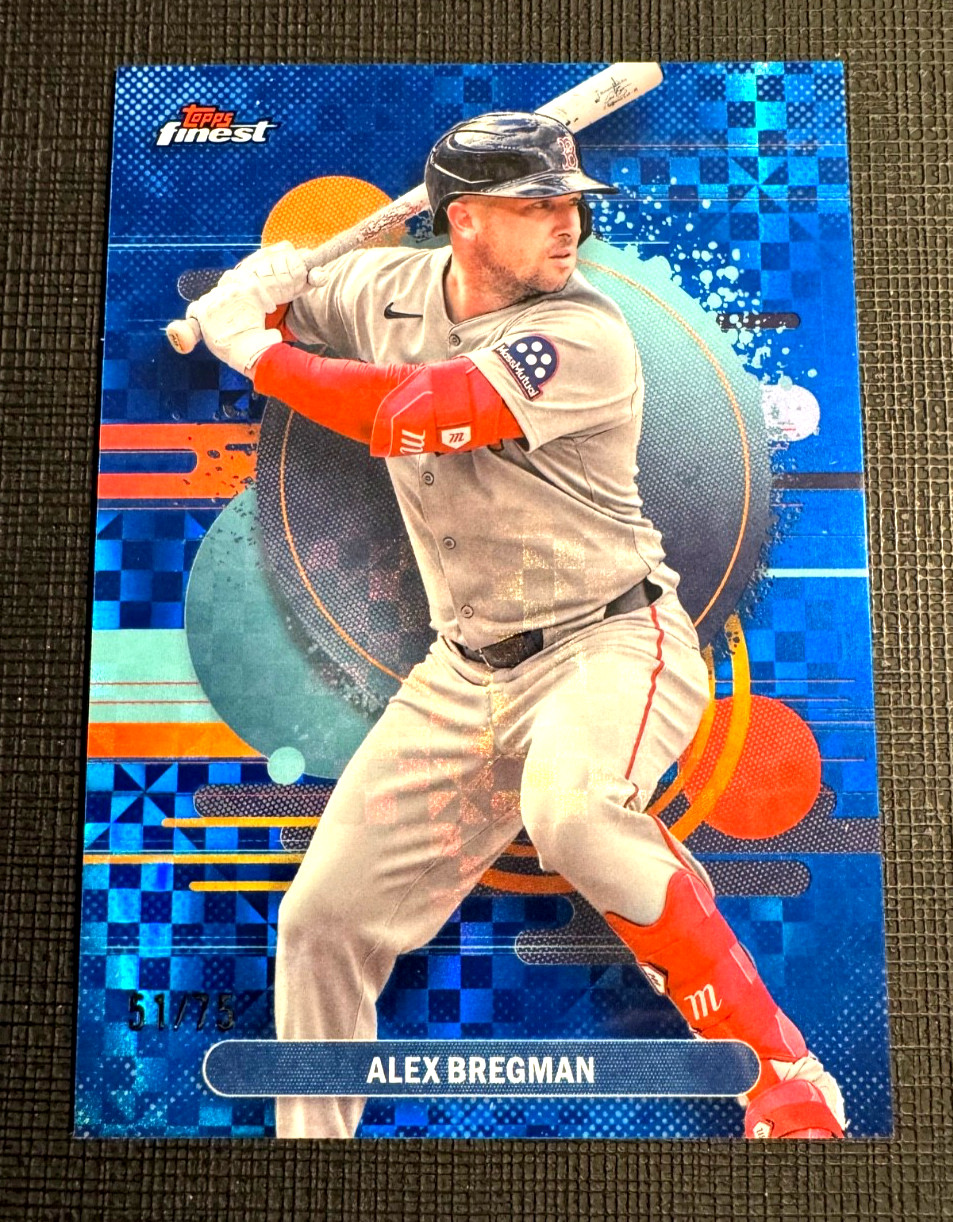 2025 Topps Finest Alex Bregman Blue Checkerboard Refractor /75 #150 G17