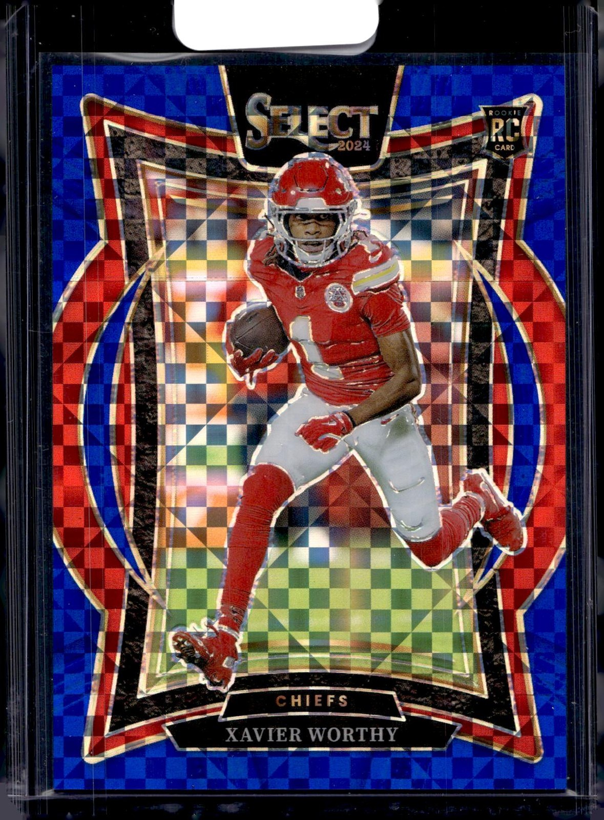 2024 Panini Select #32 Xavier Worthy Blue Prizm #/249