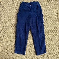 Vintage Talbots Petites Corduroy Navy Blue Pants  Size 8 P Preppy Academia 1990s