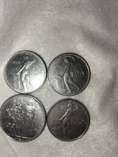 Lotto-4 Monete 50 lire Vulcano Repubblica Italiana 1954-56-64 e 100 Lire 1964 BB