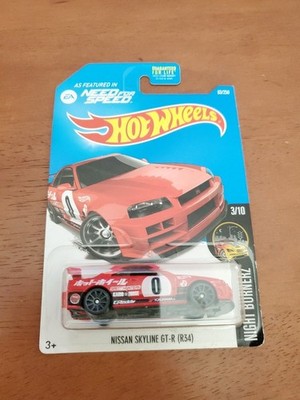 2016 Hot Wheels Nissan Skyline GT-R (R34) Red Need For Speed Nightburnerz 3/10