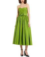 Mac Duggal Faille A-Line Midi Dress Women's  2