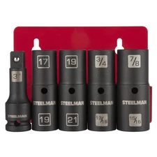 Steelman 5 Piece 1/2 in. Drive 6 Point Thin-Wall Impact Flip Socket 99439