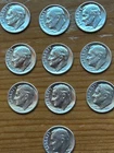 Lot of 10, 90% Silver, Stacking Dimes , Roosevelt  1964 and earlier.