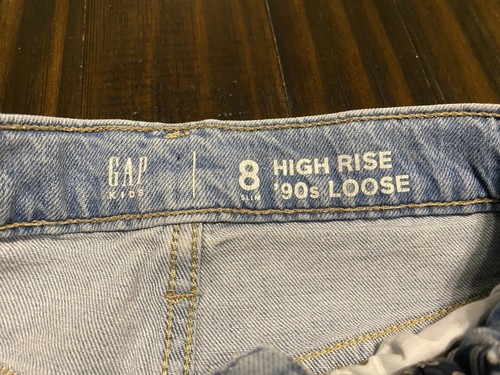 Bundle Of Girls GAP Jeans High Rise 90s Loose Size 8 Slim Lot of 2 - Picture 4 of 10