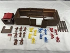 Vintage Fort Apache Play Set Marx Lot 59 Pcs Incomplete Cowboys Indians 60s 70s