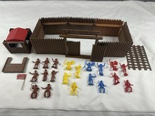 Vintage Fort Apache Play Set Marx Lot 59 Pcs Incomplete Cowboys Indians 60s 70s