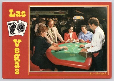 Las Vegas Blackjack Casino Postcard John Hinde 4''x6'' International Nevada