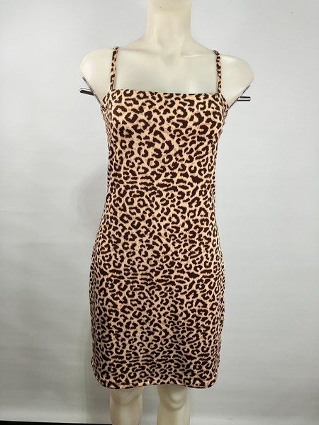 Cotton On Size XL Leopard Print Slip Mini Dress Bodycon Y2K Festival Streetwear
