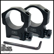 Scope Mount Rings 30mm   Medium 1" Profile   Fits Picatinny  Weaver   2 Rings