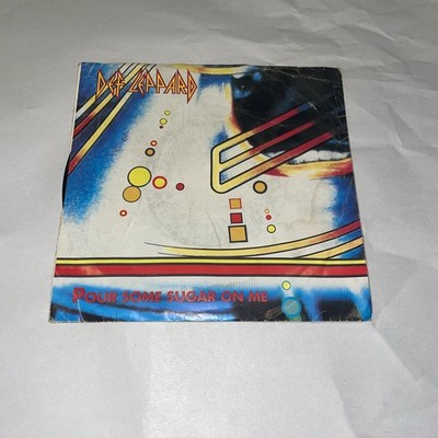 Def Leppard Pour Some Sugar On Me Vinyl Record 45 RPM Classic Rock 1987