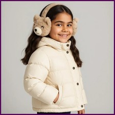 Kids Bear Fuzzy Ear Muffs Winter Cozy Warm Earmuffs for Girls Boys Cold