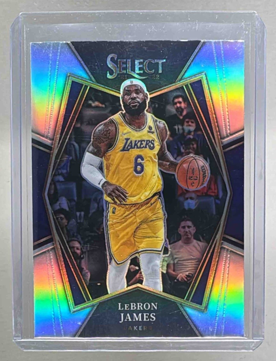 LeBron James 2021 Panini Select #195 Premier Silver Prizm