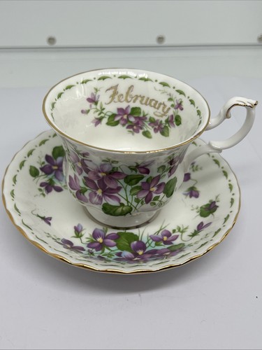 Royal Albert Violet Flower of The Month February Tea Cup & Saucer