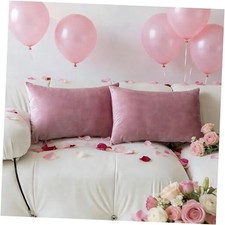 Pink Rectangle 12x20 Pillow Covers Decorative 20" x 12" Pack of 2 Blush Pink