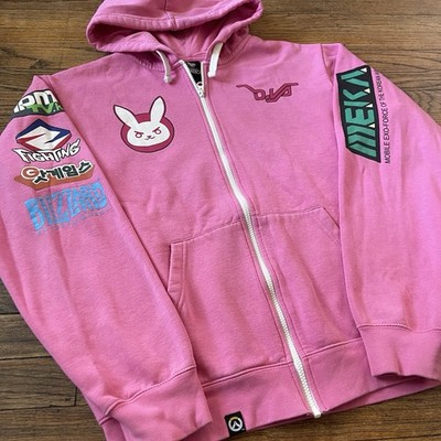J!NX Overwatch D.Va Nerf This Ultimate Hoodie Large Gaming Sweatshirt Blizzard