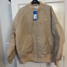 Adidas Originals Ladies Zip Padded Bomber Jacket Size 10 (S) Beige  