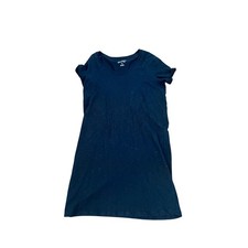 Universal Thread Women Black Short Sleeve 100 Cotton Basic T-Shirt Dress Small