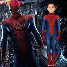 The Amazing Spider-Man Kids Jumpsuit Spiderman Child Cosplay Costume Halloween