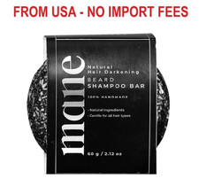 Mane Beard Shampoo Bar for Men  Natural Charcoal Beard Wash with Bamboo Charcoa